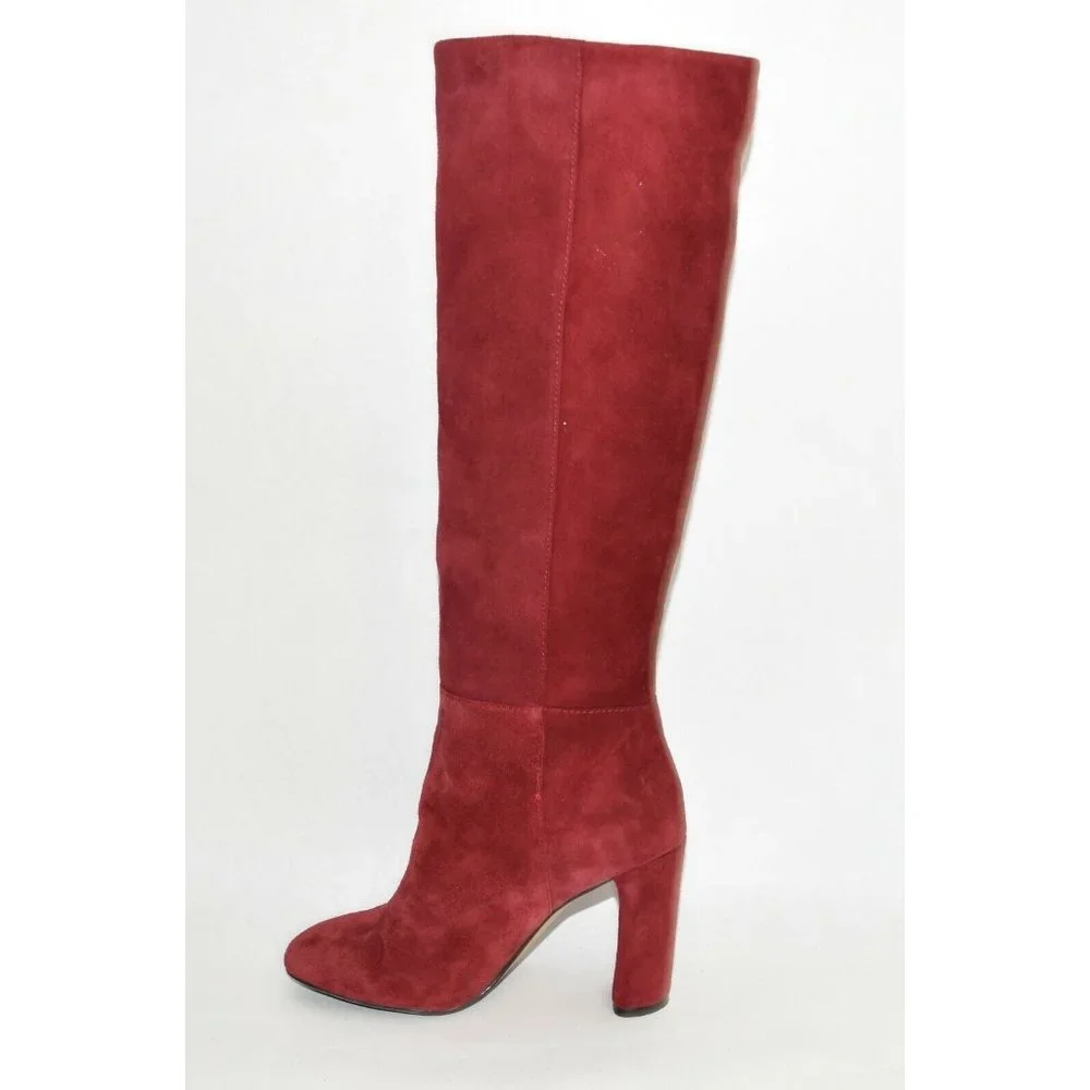 New! VINCE CAMUTO Femmie Tall Shaft Boot Red Suede Size 6.5 M T2 - Picture 2 of 8